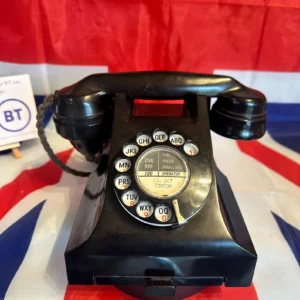 Vintage Bakelite Dial phone from the 1950's Genuine GPO - Black - Converted for BT use