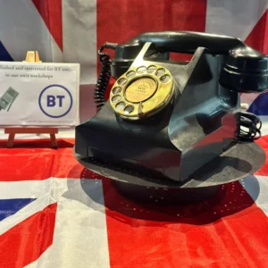 Vintage Bakelite Dial phone from the 1950's Genuine GPO - Black - Converted for BT use