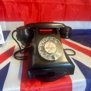 Vintage Bakelite Dial phone from the 1950's Genuine GPO - Black - Converted for BT use