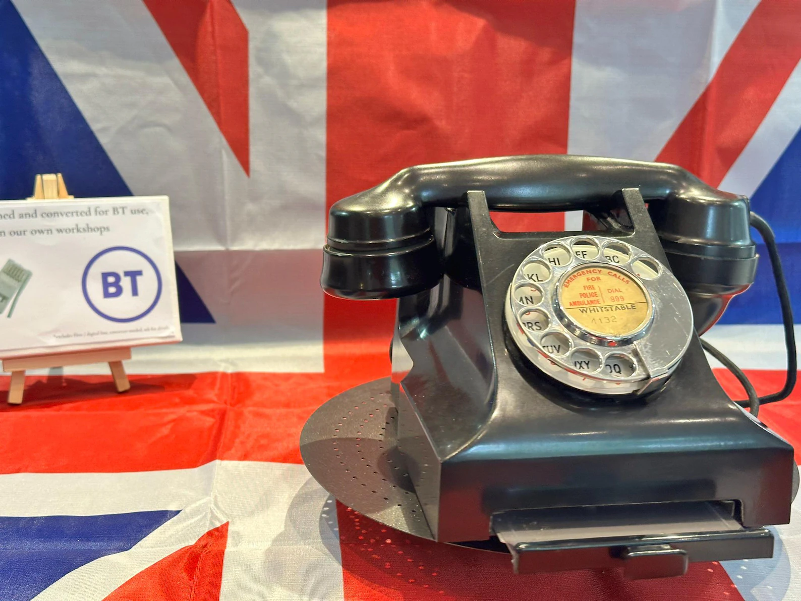 Vintage Bakelite Dial phone from the 1950's Genuine GPO - Black - Converted for BT use - Image 2