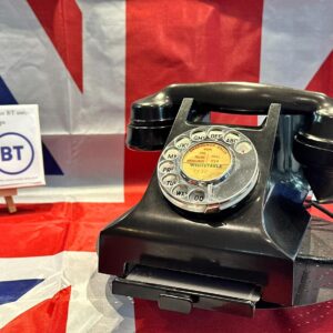 Vintage Bakelite Dial phone from the 1950's Genuine GPO - Black - Converted for BT use