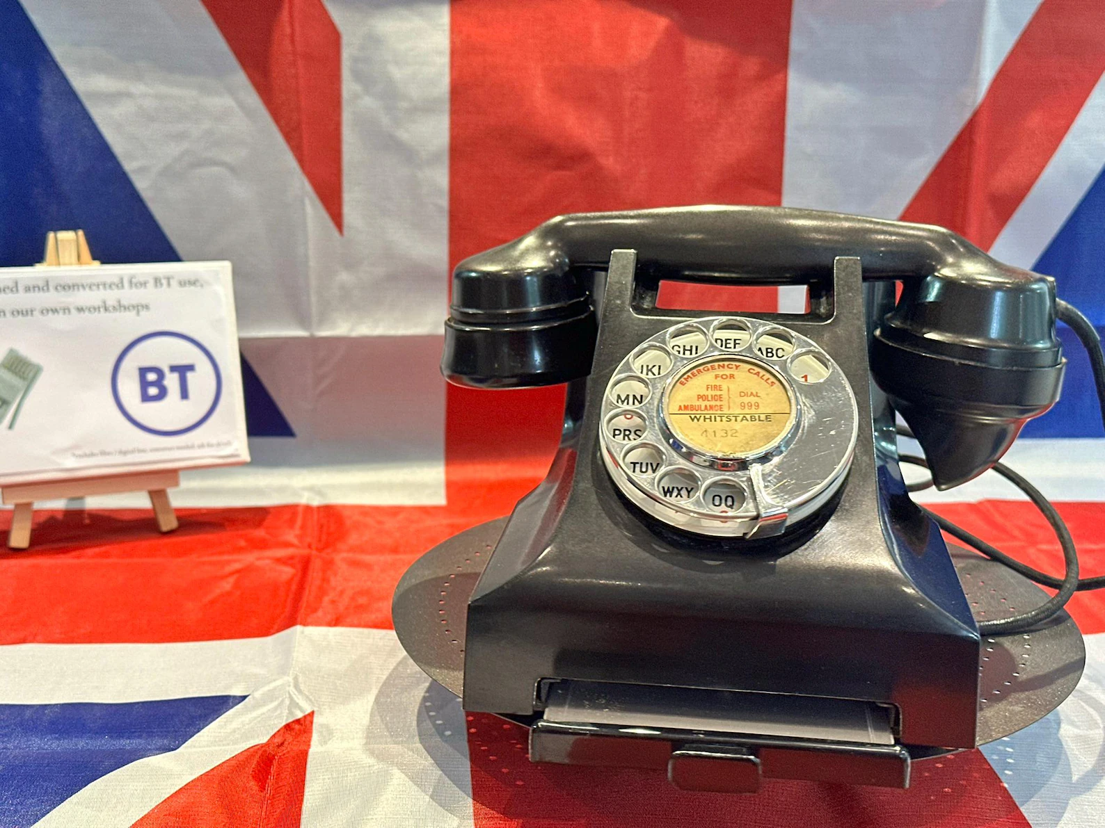Vintage Bakelite Dial phone from the 1950's Genuine GPO - Black - Converted for BT use - Image 3